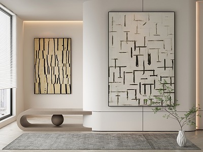 modern decorative painting 3d model