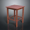 Wooden Square Top Side Table With Simple Design And Sturdy Legs For Home