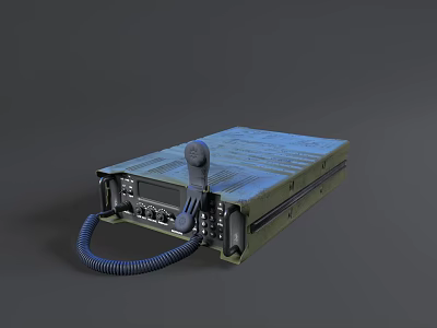 Portable Digital Communication Device With Display Screen Control Buttons And Flexible Antenna 3d model