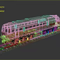Modern Train Light Rail Subway High Speed Rail 3d model