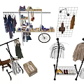 modern shelf clothing 3d model