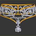 Elegant Jeweled Apparel Accessory With Gold Silver Frame Green Gemstone And Diamond Accents