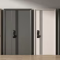 Modern Interior Doors with Various Colors Minimalist Designs and Metal Handles