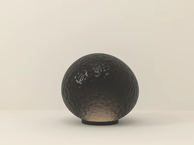 Black Spherical Textured Table Lamp for Modern Minimalist Home Decor 3d model