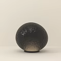 Black Spherical Textured Table Lamp for Modern Minimalist Home Decor