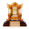 Ornate Golden Imperial Throne With Intricate Dragon Decorations And Steps