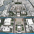 Comprehensive Aerial Planning of Urban Area with Road Networks River Systems and Green Spaces