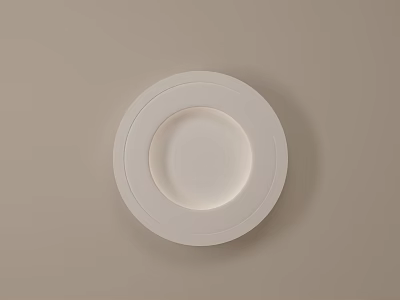Modern White Round Wall Light with Minimalist Design for Home Interior Decor 3d model