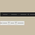 Modern Black And White Power Strips With Two Sockets And Switch Design