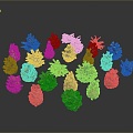 Pine cone plant game item 3d model