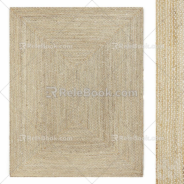 Carpet Hemp Carpet Square Carpet Light Color Carpet Quiet Carpet Tea Carpet Chinese Style Carpet Zen Style Carpet Japanese Style Carpet 3d model