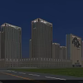 Aerial Urban Planning With High Rise Buildings Green Spaces And Road Networks