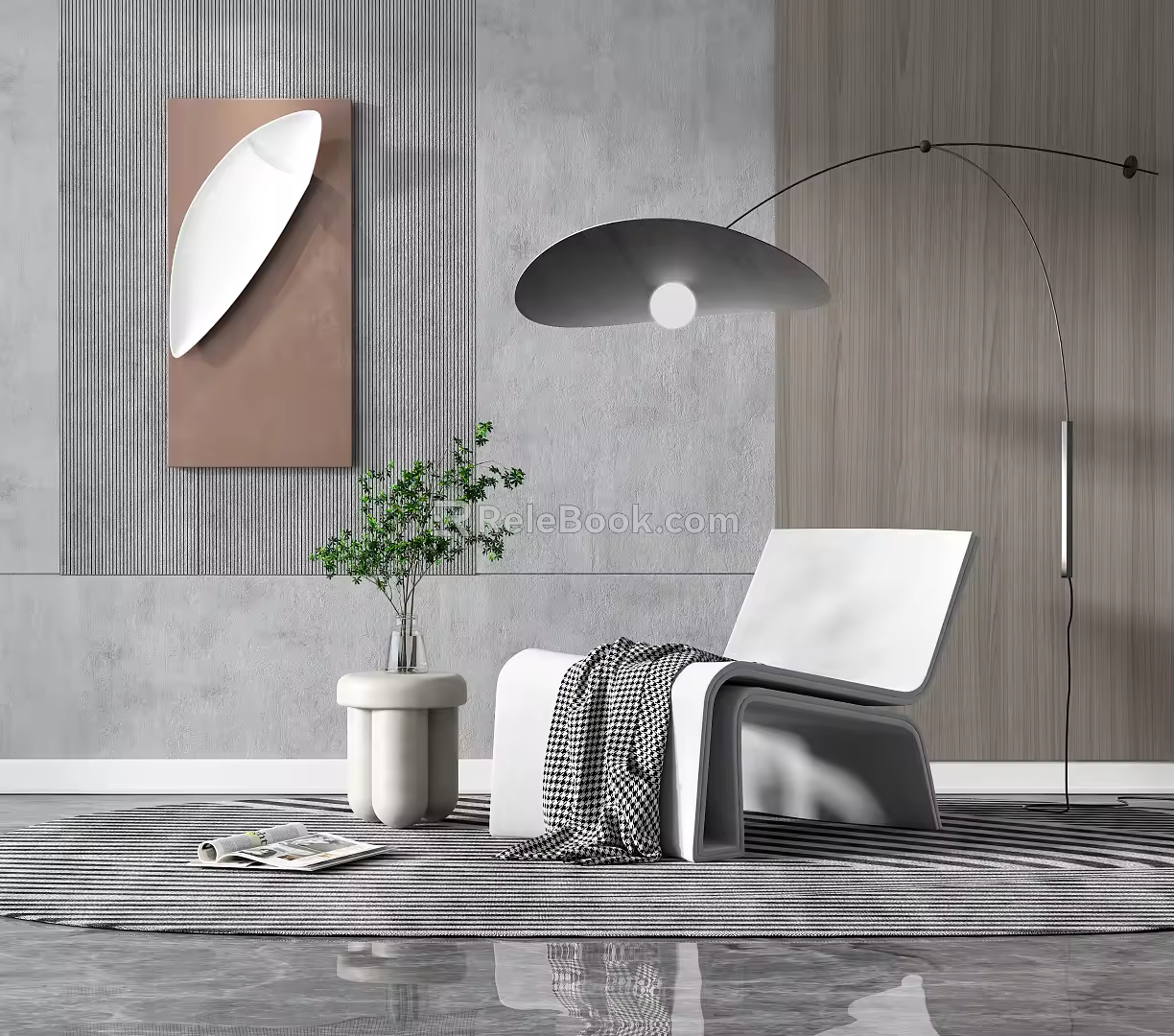 Modern single sofa 3d model