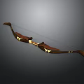 Traditional Wooden Bow Design With Elegant Carvings And Smooth Curves