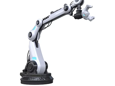 Intelligent Machine Robotic Arm With Precision Gripping For Industrial Automation 3d model