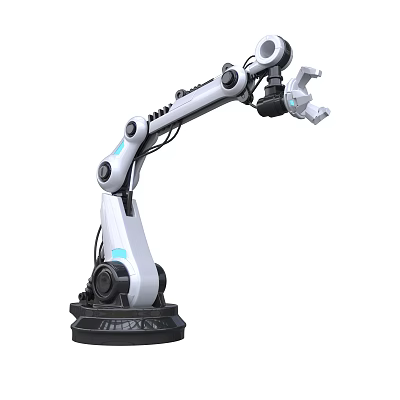 Intelligent Machine Robotic Arm With Precision Gripping For Industrial Automation 3d model