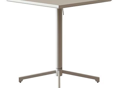 Modern Minimalist Dressing Table With Square Tabletop And Sturdy Metal Base 3d model
