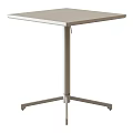 Modern Minimalist Dressing Table With Square Tabletop And Sturdy Metal Base 3d model