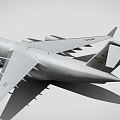 U.S. Air Force Gray Fighter Jet With Advanced Wing Design And Military Combat Features