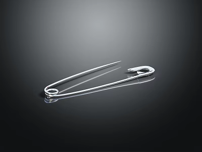Stainless Steel Safety Pin As Practical Daily Life Product For Clothing Fixing And Household Use 3d model