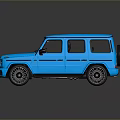 Bright Blue Modern SUV With Sleek Exterior And Black Alloy Wheels