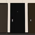Modern Security Doors In Neutral Colors With Various Designs And Secure Locks 3d model