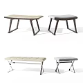 Modern Stylish Wooden Stools with Angled Leg Design and Comfortable Upholstered Seat Tops