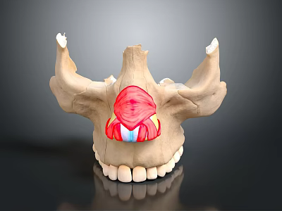 Human Mandible Anatomical Model Showing Teeth And Muscular Structure Details 3d model