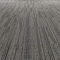 Gray Square Carpet With Soft Striped Geometric Texture For Modern Home