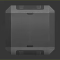 Modern Heavy Duty Hexagonal Gray Equipment Box With Grille Top And Structured Exterior Design
