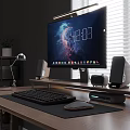 Retro Computer Desktop Jewelry Log Color Table 3d model