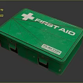 Green Claxton First Aid Kit Medical Device With White Cross For Emergency Supplies