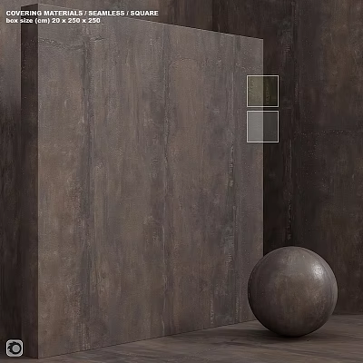 Dark Textured Wall Featuring Spherical Component And Material Sample Blocks 3d model