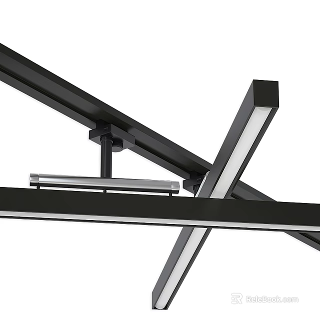 Contemporary Downlights And Spotlights With Sleek Black Metal Frame Modern Lighting Design 3d model 