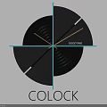 Modern Black Geometric Wall Clock With Gold Hands And Minimalist Design