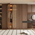 Modern Wooden Wardrobe Interior Design With Open Shelves And Hanging Space