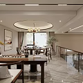 Elegant Duplex Living Room Interior With Sofas Coffee Table Chandelier And Rug