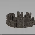 Miniature Urban Cityscape Model Featuring Tall Skyscrapers And Detailed Buildings