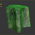 Wooden Tree Stump Stool With Natural Grain And Smooth Top Surface Design