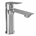 Modern Chrome Bathroom Faucet With Single Handle And Extended Spout Design