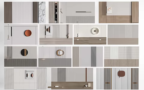 Bedroom Background Wall Indoor Background Wall Home Decoration Background Wall Panel 3d model