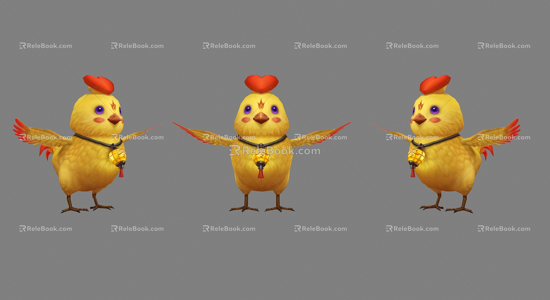 Modern bird spirit pet bird chicks 3d model