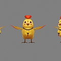 Modern bird spirit pet bird chicks 3d model