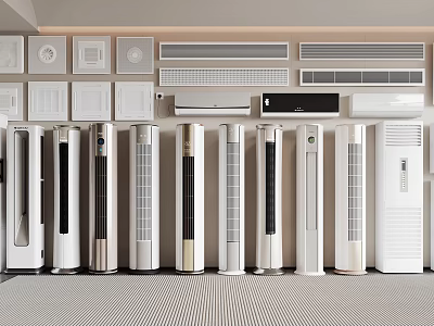 Modern air conditioner air conditioner outside air conditioner 3d model