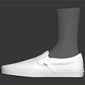 Daily Life Essentials White Canvas Slip On Shoes For Casual Comfortable Wear