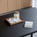 Modern Desktop Ornaments Coffee Table Ornaments Glass Kettle Water Cup Open Book Tray 3d model