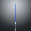 Blue Lightsaber Weapon With Silver Hilt And Glowing Long Blade