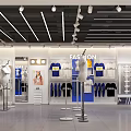 FQE Clothing Store Modern Interior With Clothing Displays Mannequins And Shelves