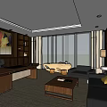 Modern Public Office Area Interior With Cubicles Desks Office Chairs And Computers