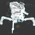 Futuristic Combat Weapon Featuring Mechanical Legs Advanced Cannon And Metallic Structure